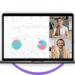 Image of SellAnalytix dashboard page and meeting team