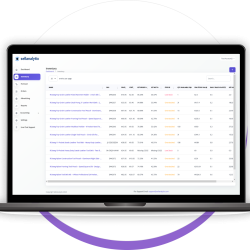 Screenshot of SellAnalytix Inventory Page